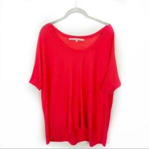 Rachel Rachel Roy Women's Coral Wool Short Sleeve Oversize Slouchy Sweater SZ S